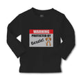 Baby Clothes Warning Protected by Beagle Dog Lover Pet Boy & Girl Clothes Cotton