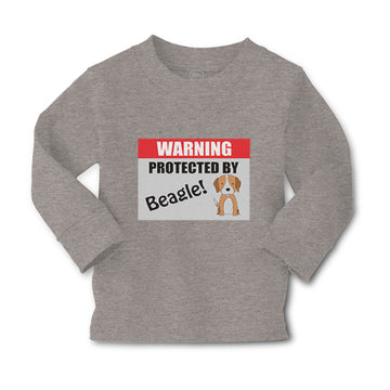 Baby Clothes Warning Protected by Beagle Dog Lover Pet Boy & Girl Clothes Cotton