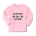 Baby Clothes Protected by A Pit Bull Dog Lover Pet Boy & Girl Clothes Cotton