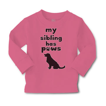 Baby Clothes My Sibling Has Paws Dog Lover Pet Boy & Girl Clothes Cotton