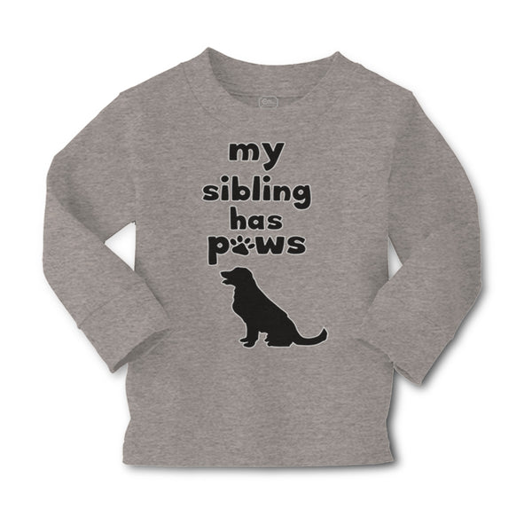 Baby Clothes My Sibling Has Paws Dog Lover Pet Boy & Girl Clothes Cotton - Cute Rascals