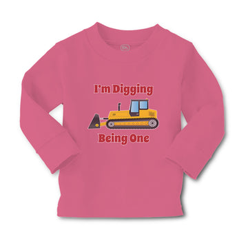 Baby Clothes I'M Digging Being 1 Trucks Boy & Girl Clothes Cotton