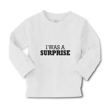 Baby Clothes I Was Surprise Silhouette Text Boy & Girl Clothes Cotton