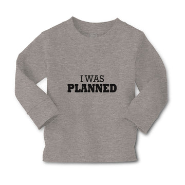 Baby Clothes I Was Planned Silhouette Text Boy & Girl Clothes Cotton
