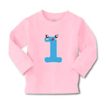 Baby Clothes Numeric 1 Shows Birthday Sign with Funny Face Boy & Girl Clothes - Cute Rascals