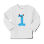 Baby Clothes Numeric 1 Shows Birthday Sign with Funny Face Boy & Girl Clothes - Cute Rascals