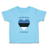 Toddler Clothes Adorable Estonian Heart Countries Toddler Shirt Cotton