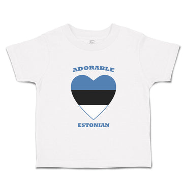 Toddler Clothes Adorable Estonian Heart Countries Toddler Shirt Cotton