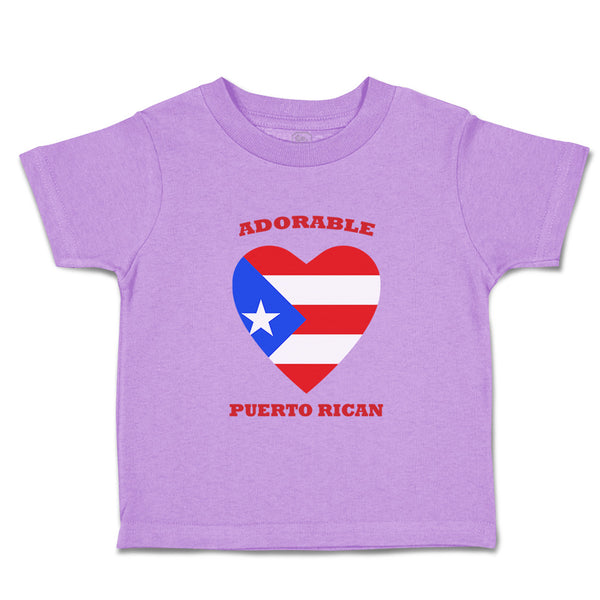 Toddler Clothes Adorable Puerto Rican Heart Countries Toddler Shirt Cotton