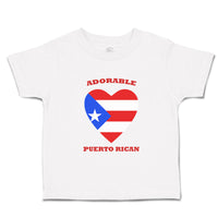 Toddler Clothes Adorable Puerto Rican Heart Countries Toddler Shirt Cotton