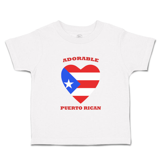 Toddler Clothes Adorable Puerto Rican Heart Countries Toddler Shirt Cotton