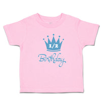 Toddler Clothes Crown 1 2 Birthday Celebration on Occasion Toddler Shirt Cotton