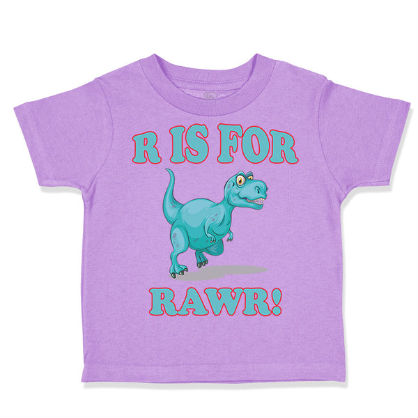 Toddler Clothes Dinosaur T-Rex R Is for Rawr! Dino Toddler Shirt Cotton