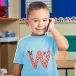 W with Face Letter Alphabet