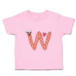 W with Face Letter Alphabet