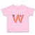W with Face Letter Alphabet