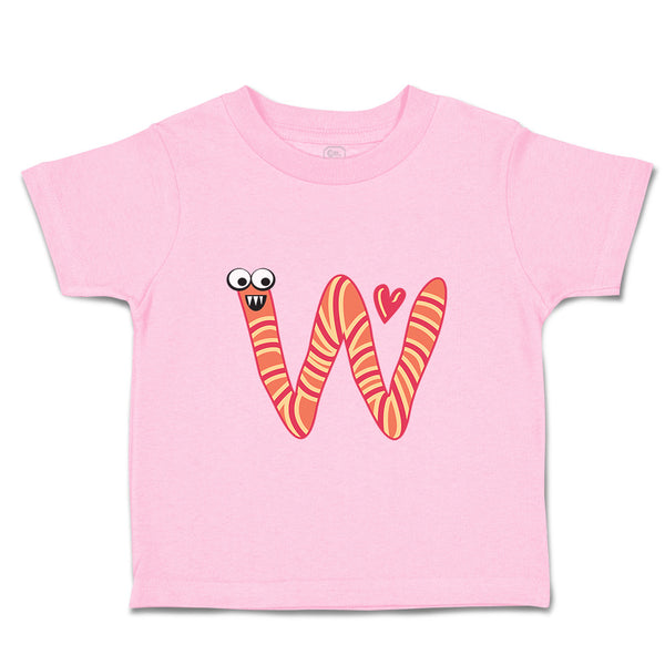 W with Face Letter Alphabet