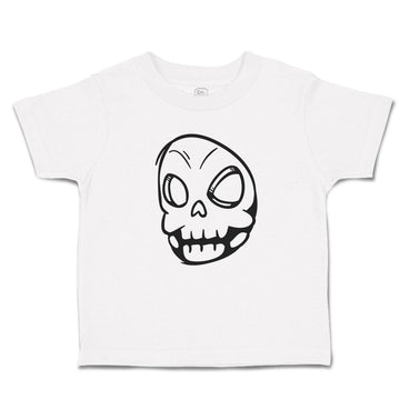 Toddler Clothes Scary Skull Facial Expression Funny Toddler Shirt Cotton