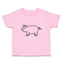 Toddler Clothes Pig Domestic Animal Mammal with Flat Snout Toddler Shirt Cotton