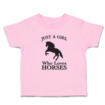 Toddler Clothes Just A Girl Who Loves Horses Silhouette Toddler Shirt Cotton