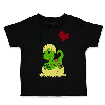 Toddler Clothes Dinosaur Yellow Egg Shell Letter Heart Dinos Toddler Shirt