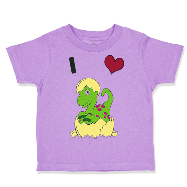 Toddler Clothes Dinosaur Yellow Egg Shell Letter Heart Dinos Toddler Shirt