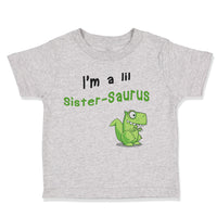 Toddler Clothes Small Dinosaur I'M Lil Sister-Saurus Dinos Toddler Shirt Cotton