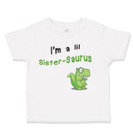 Toddler Clothes Small Dinosaur I'M Lil Sister-Saurus Dinos Toddler Shirt Cotton