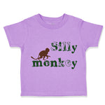Toddler Clothes Silly Monkey with Monkey Picture Toddler Shirt Cotton