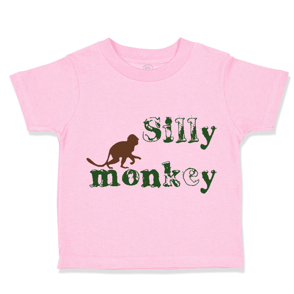 Toddler Clothes Silly Monkey with Monkey Picture Toddler Shirt Cotton