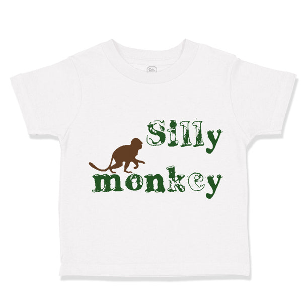 Toddler Clothes Silly Monkey with Monkey Picture Toddler Shirt Cotton
