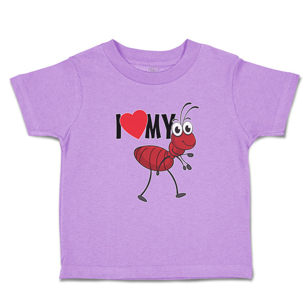Toddler Clothes I Love My Ant Membrane Winged Insect Toddler Shirt Cotton