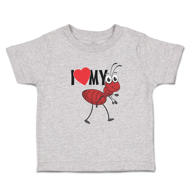 Toddler Clothes I Love My Ant Membrane Winged Insect Toddler Shirt Cotton