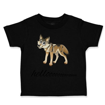 Toddler Clothes Hellooooo Coyote Animal Funny Humor Toddler Shirt Cotton
