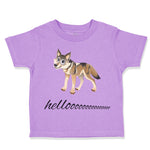 Toddler Clothes Hellooooo Coyote Animal Funny Humor Toddler Shirt Cotton