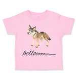 Toddler Clothes Hellooooo Coyote Animal Funny Humor Toddler Shirt Cotton