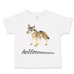 Toddler Clothes Hellooooo Coyote Animal Funny Humor Toddler Shirt Cotton