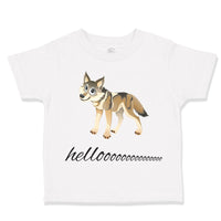 Toddler Clothes Hellooooo Coyote Animal Funny Humor Toddler Shirt Cotton