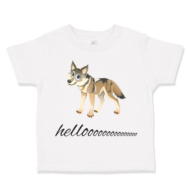 Toddler Clothes Hellooooo Coyote Animal Funny Humor Toddler Shirt Cotton