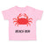 Toddler Clothes Beach Bum Crab Ocean Sea Life Toddler Shirt Baby Clothes Cotton