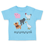 Toddler Clothes Barnyard Animals Ee Ii Oh Music Farm Toddler Shirt Cotton