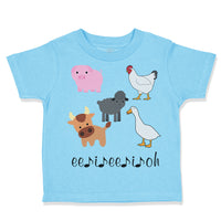 Toddler Clothes Barnyard Animals Ee Ii Oh Music Farm Toddler Shirt Cotton