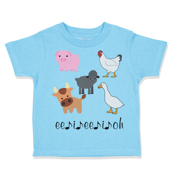 Toddler Clothes Barnyard Animals Ee Ii Oh Music Farm Toddler Shirt Cotton