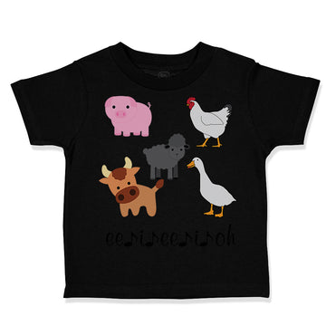Toddler Clothes Barnyard Animals Ee Ii Oh Music Farm Toddler Shirt Cotton