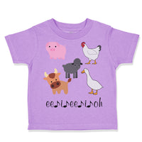 Toddler Clothes Barnyard Animals Ee Ii Oh Music Farm Toddler Shirt Cotton