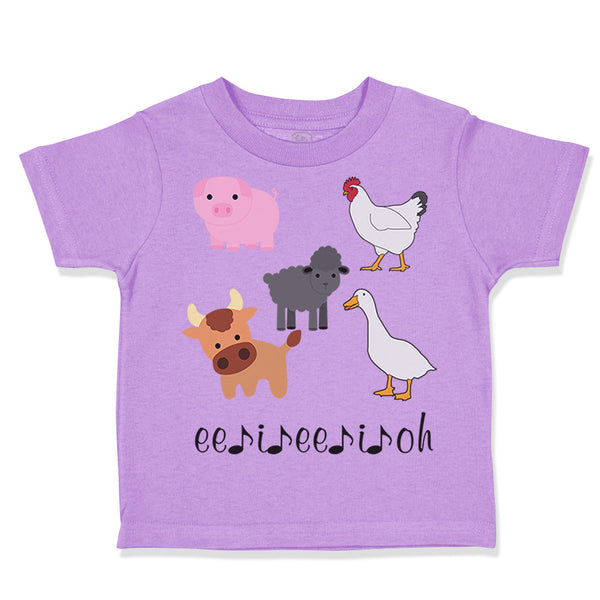 Toddler Clothes Barnyard Animals Ee Ii Oh Music Farm Toddler Shirt Cotton