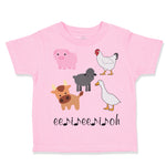 Toddler Clothes Barnyard Animals Ee Ii Oh Music Farm Toddler Shirt Cotton