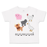Toddler Clothes Barnyard Animals Ee Ii Oh Music Farm Toddler Shirt Cotton