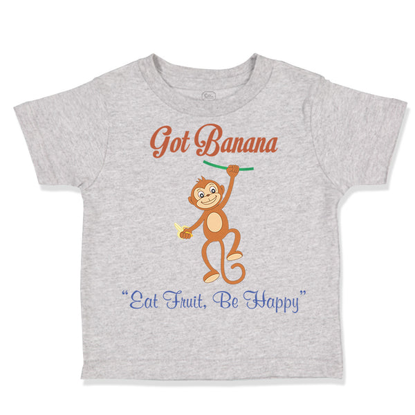 Toddler Clothes Got Banana Be Happy Monkey Safari Toddler Shirt Cotton
