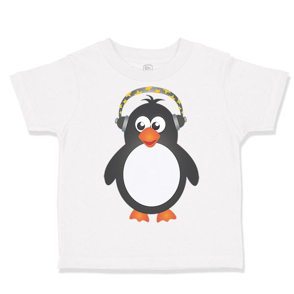 Toddler Clothes Penguin Headphone Ocean Sea Life Toddler Shirt Cotton